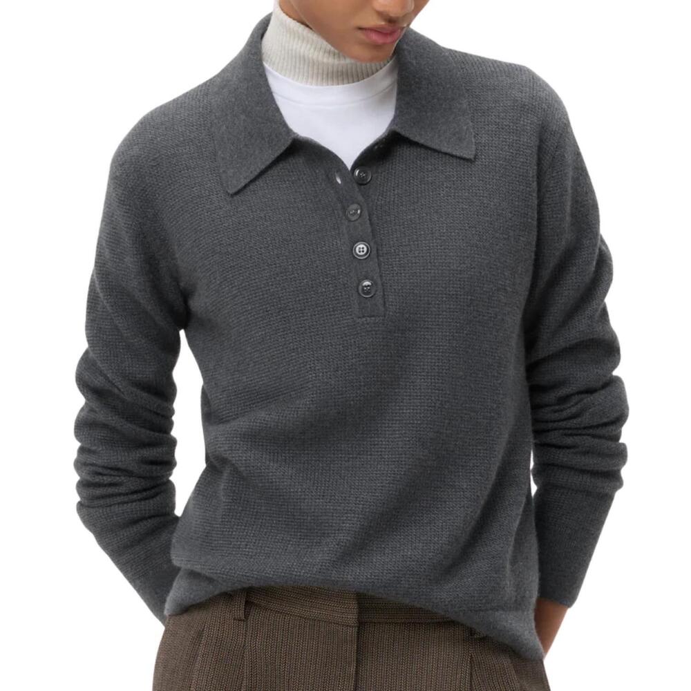 NEW TWP jorden polo in charcoal